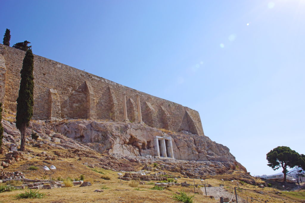 A mysterious hole in the Acropolis.