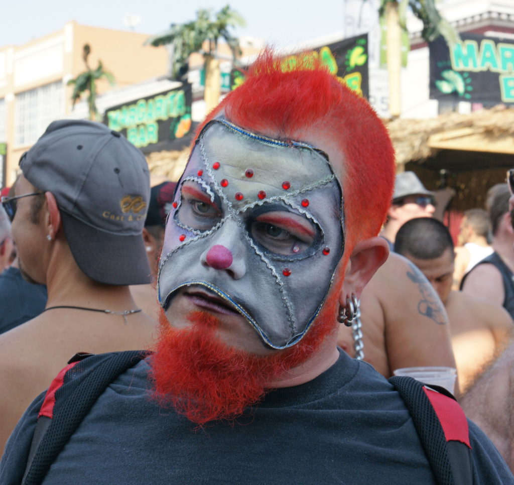 A mask to hide his sadness, maybe?