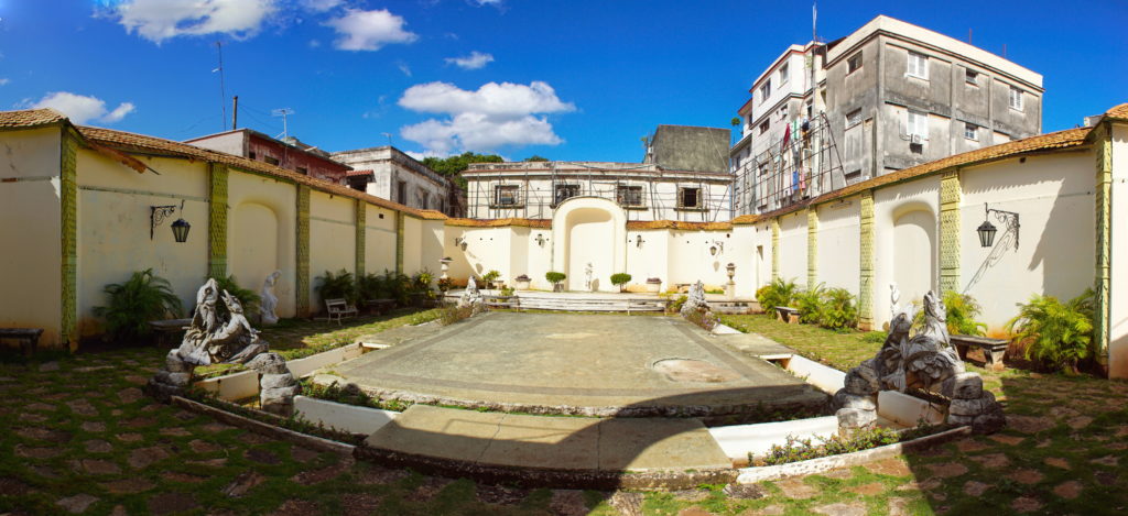 The courtyard seems to be a bit maintenance-deferred.