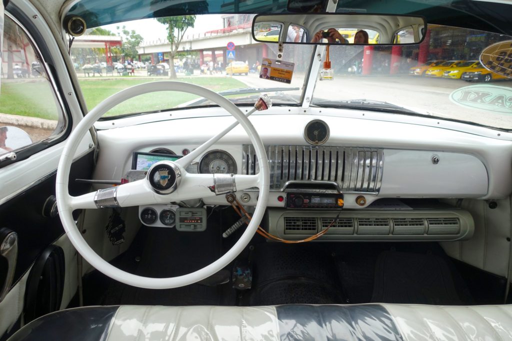 The interior of the car is almost completely original.