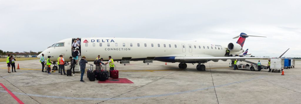 The soon-to-be-discontinued Bombardier CRJ 900.