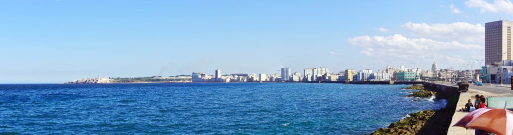 A panorama of the Avenida de Maceo, Havana's waterfront.