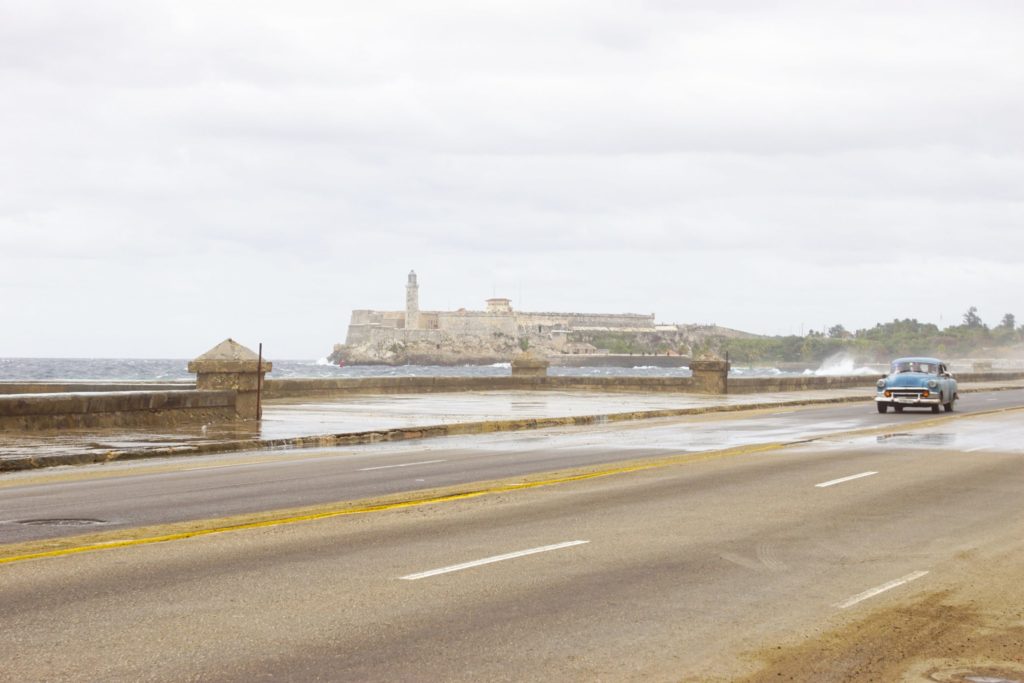 The seawall is particularly low, given that it should be protecting the city.