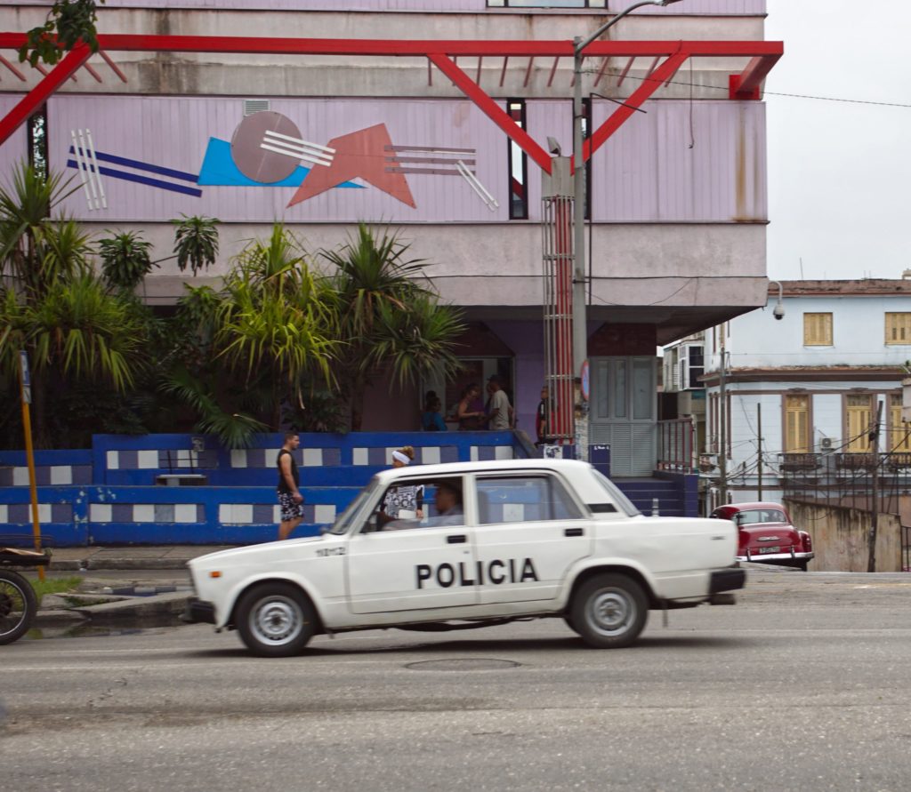 A rarely-seen policia vehicle.