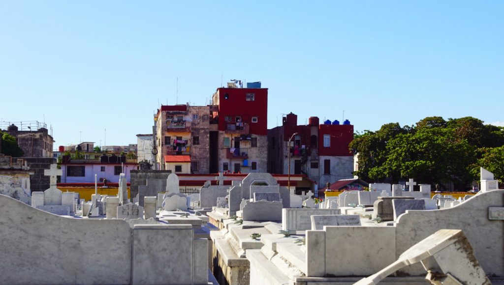 A view to the cemetery.