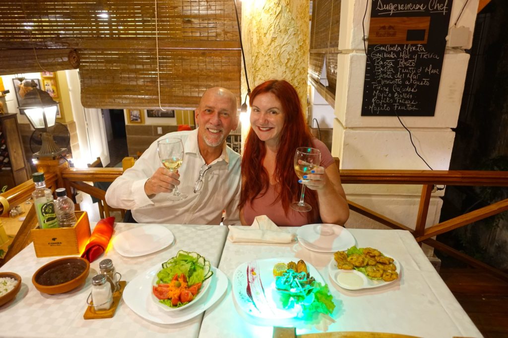 Our first dinner in Cuba.