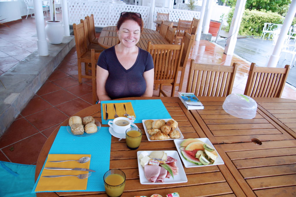 Euro-style breakfast in the Caribbean.