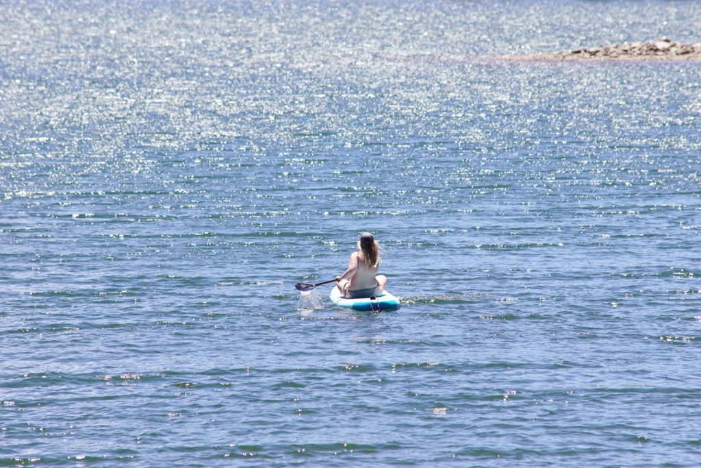 It's a canoe.  It's a paddle board.  Wait!  It's both!