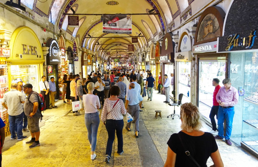 Shops full of watches and jewelry. We wonder what the total value of goods are in these 4,000 shops.