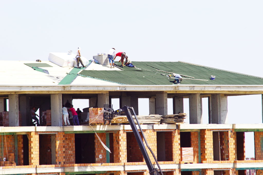 Workers working at their work.