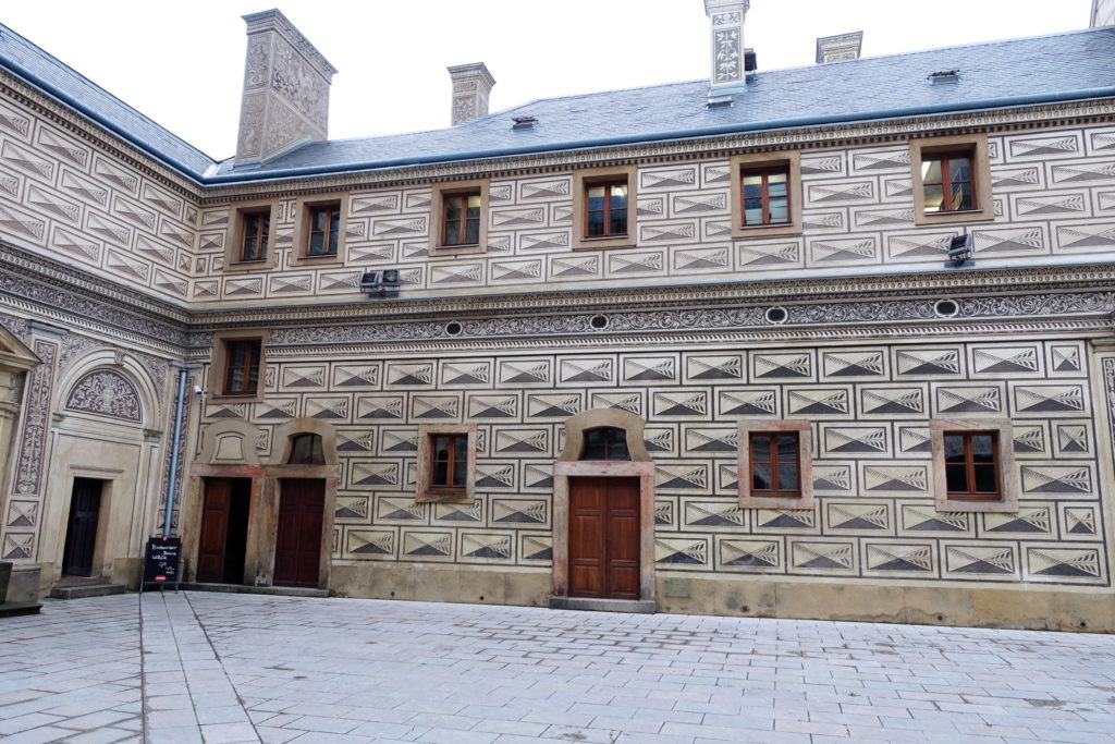 The interior courtyard.