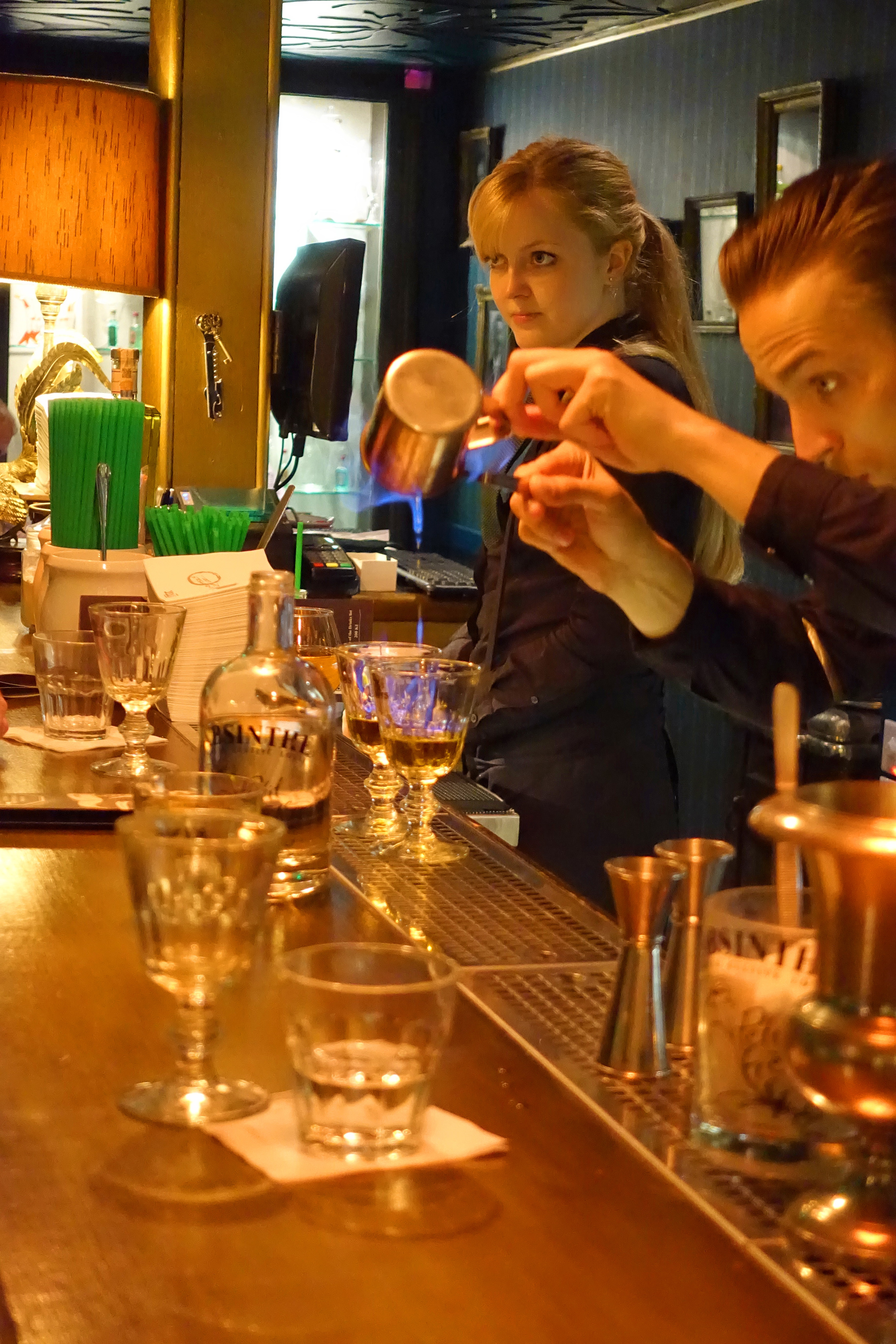 Attention to detail is important for an absinthe-tender.