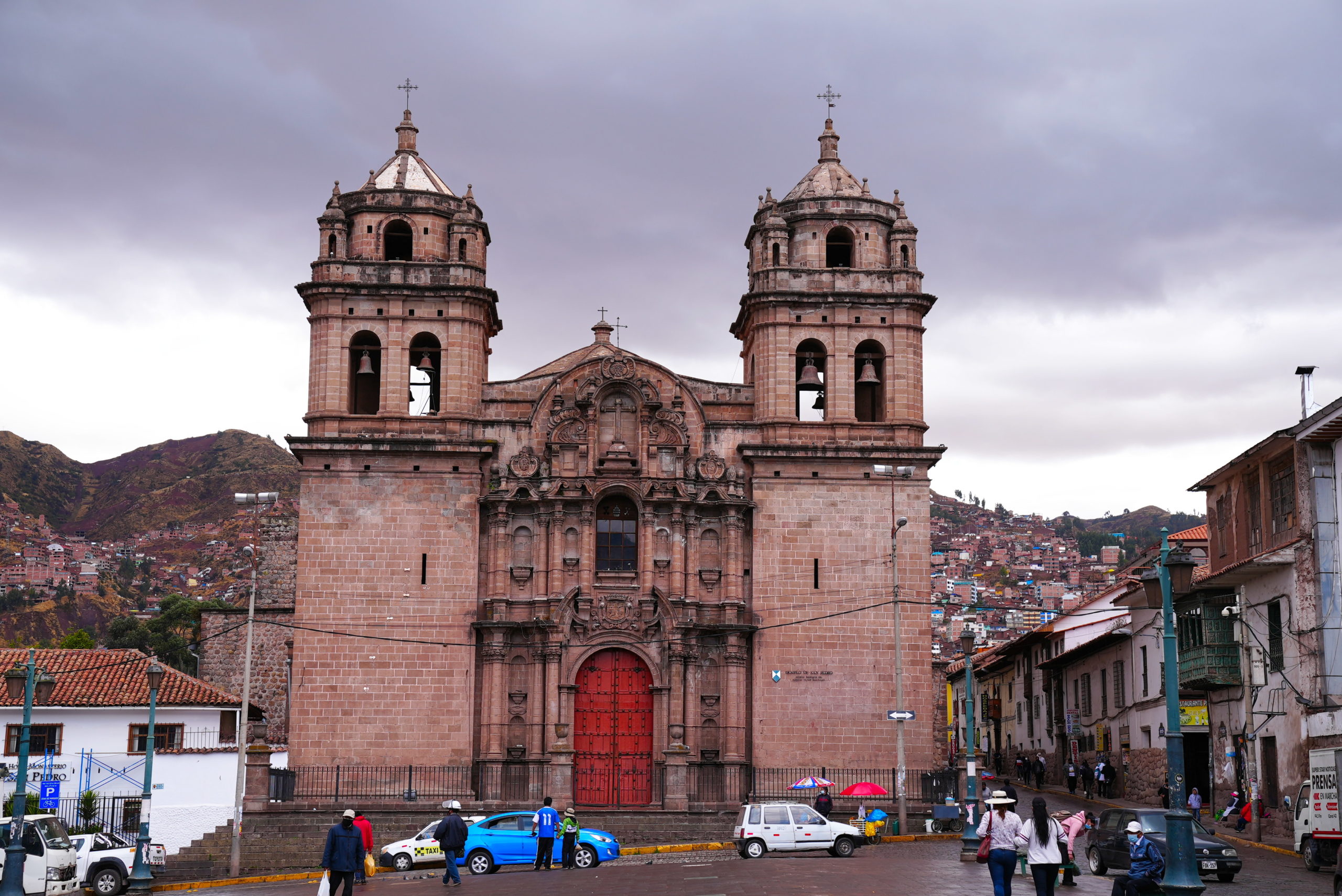 The twin towers of the Templo De San Pedro.