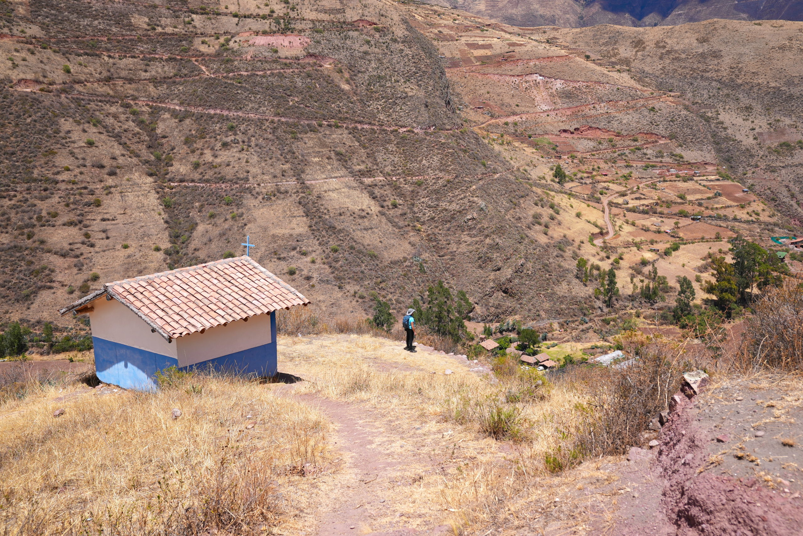 Hiking in the Andes.