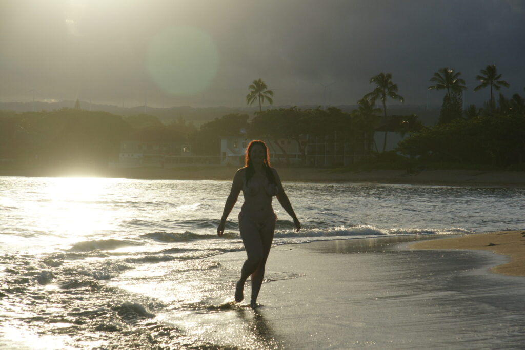 It's like a halo, but red.