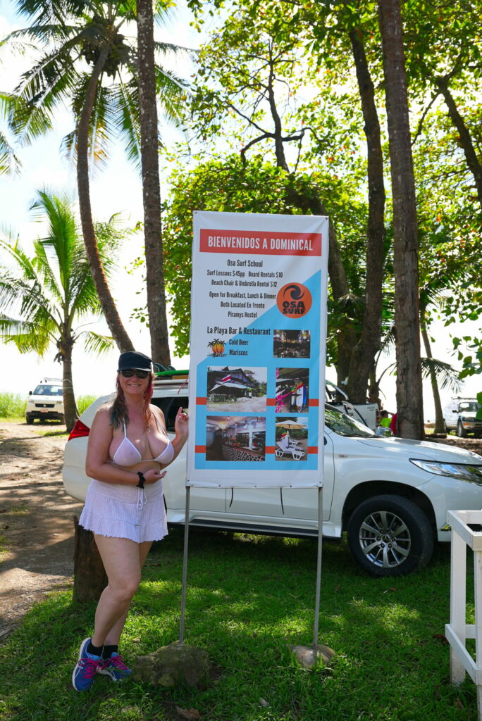 There is no problem finding parking in Dominical.