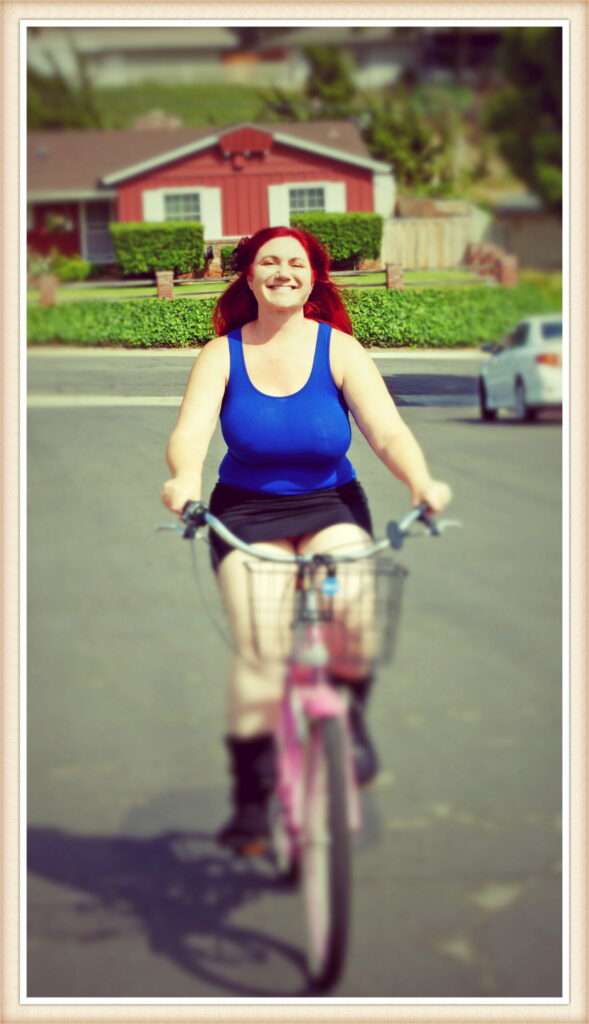 Bicycling in olden days.