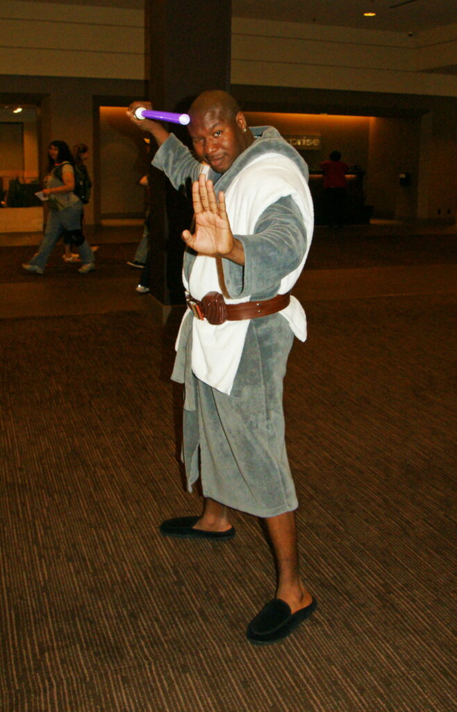 In my pajamas caught me, you have.