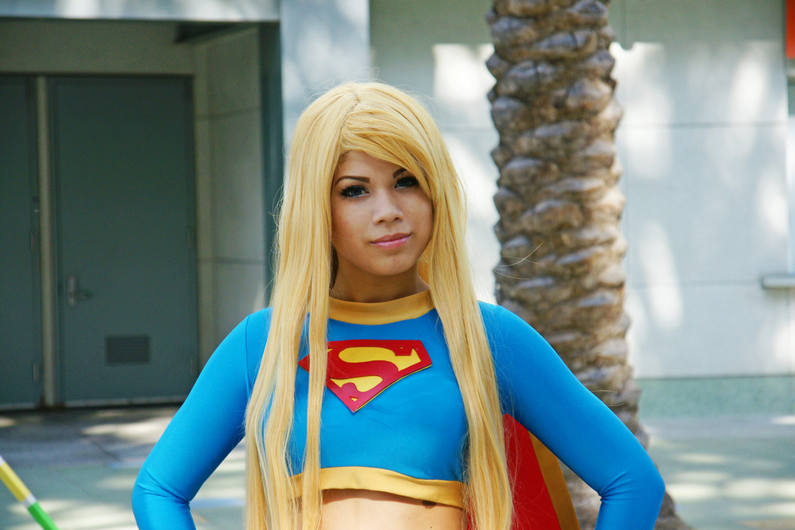 Blonde Supergirl.