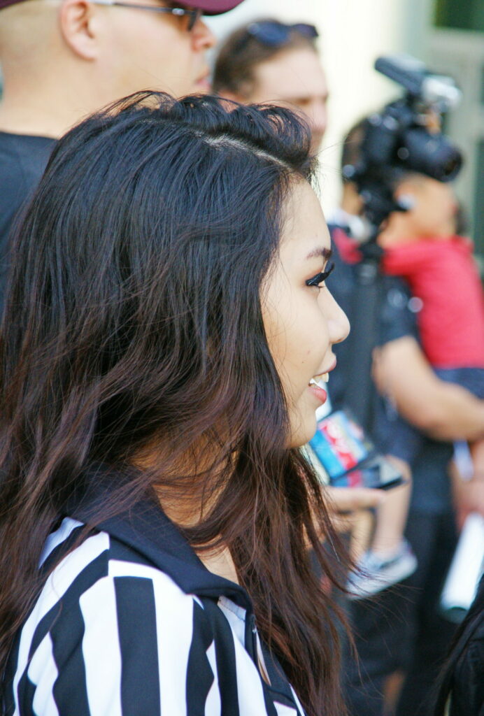 She decides who scores.