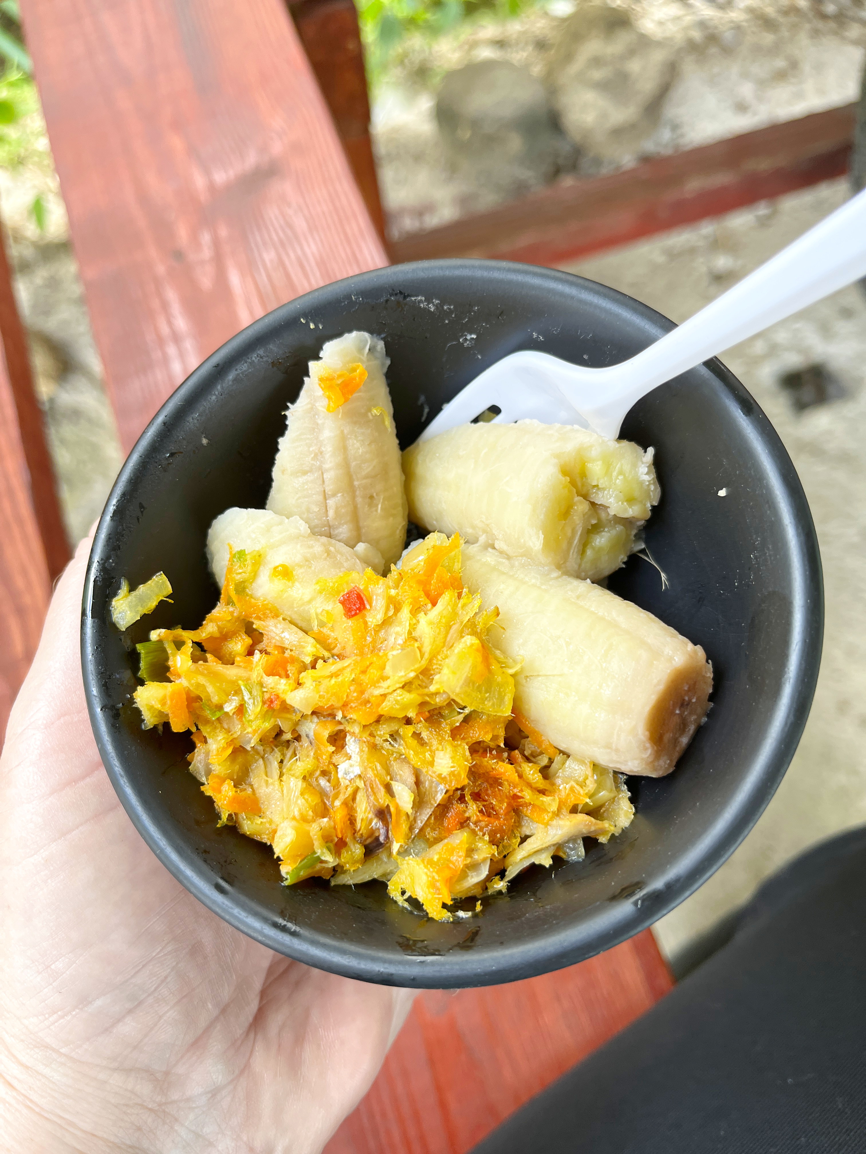 Bananas are the potatoes of St. Lucia.