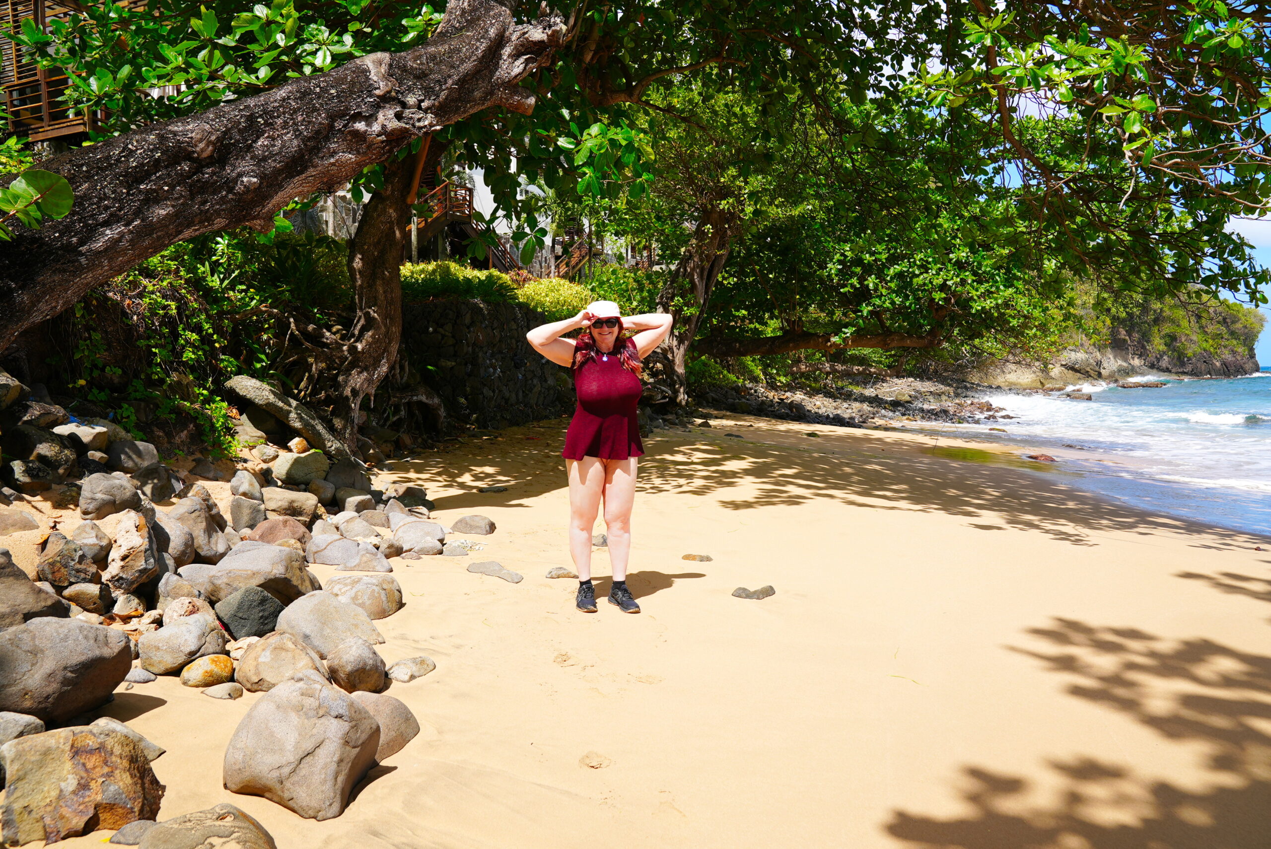 The end of the beach.
