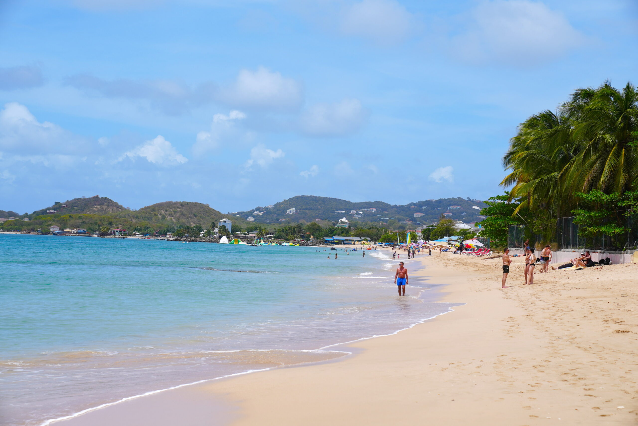 The beach near Rodney Bay.