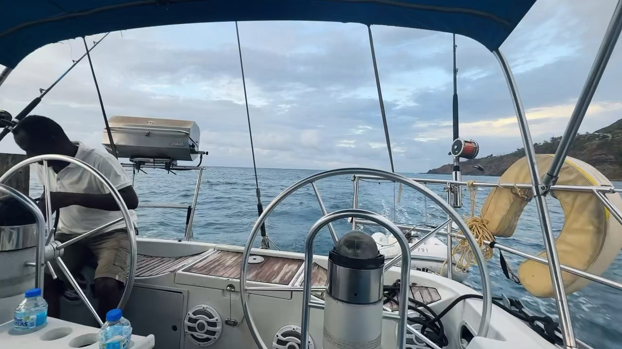 Out on the sea for adventure.