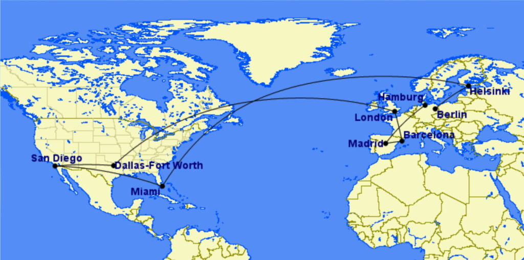 Bouncing around Europe.