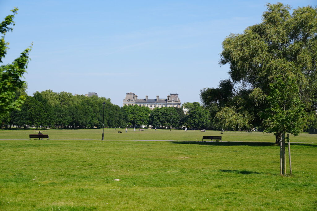 Some parks have people in them.