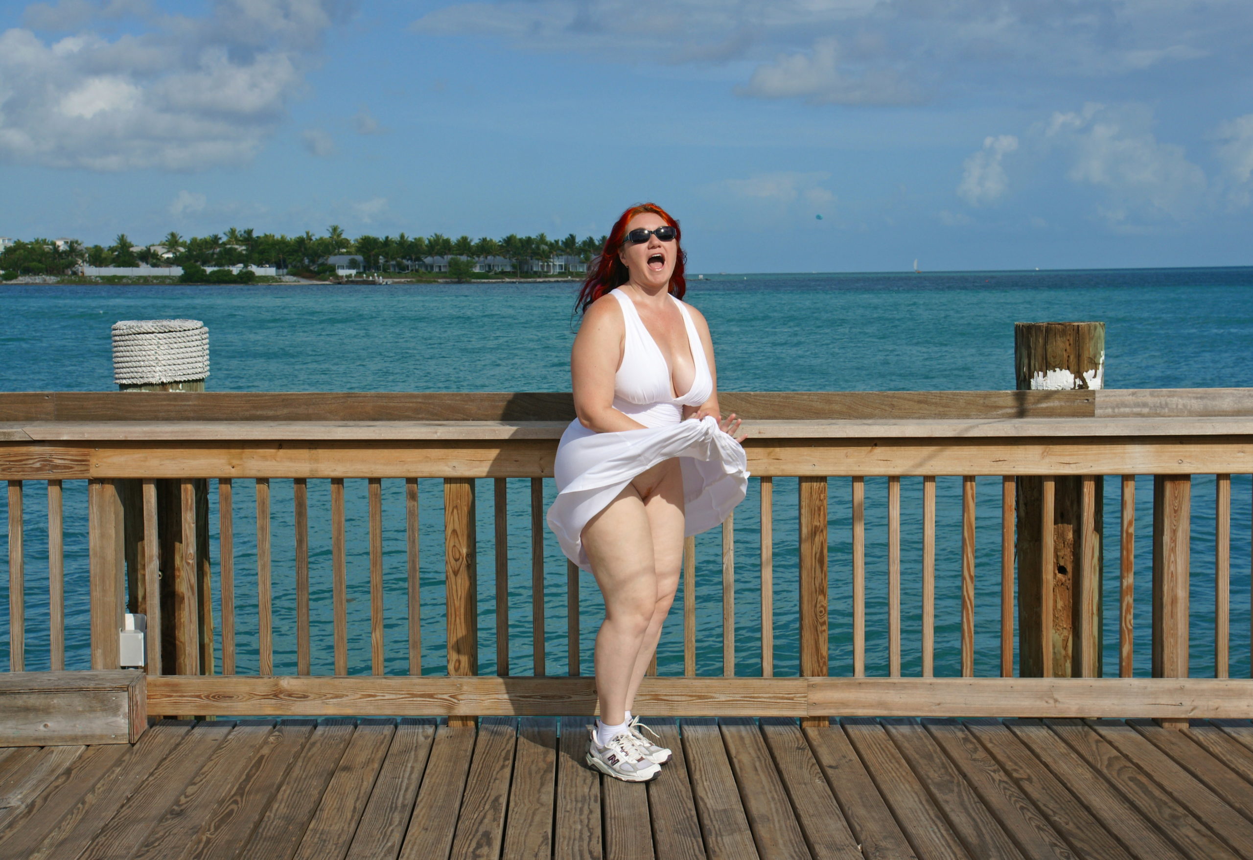 exhibitionist beach in front of voyeur